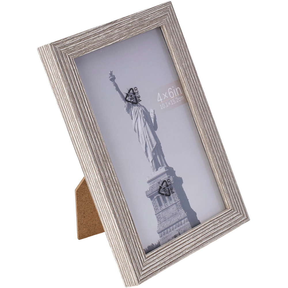 Living and Home Grey Wood Grain Photo Frame 4 x 6 inch 5 Pack Image 3
