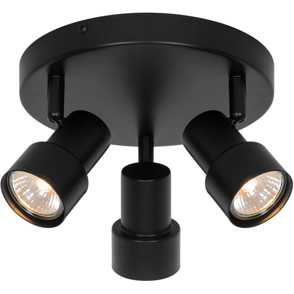 Nordlux Boston 3-Rondel Black Ceiling Light Image 1