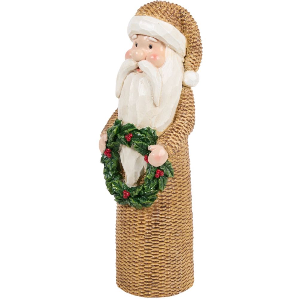 Rattan Effect Santa Decoration Image 5