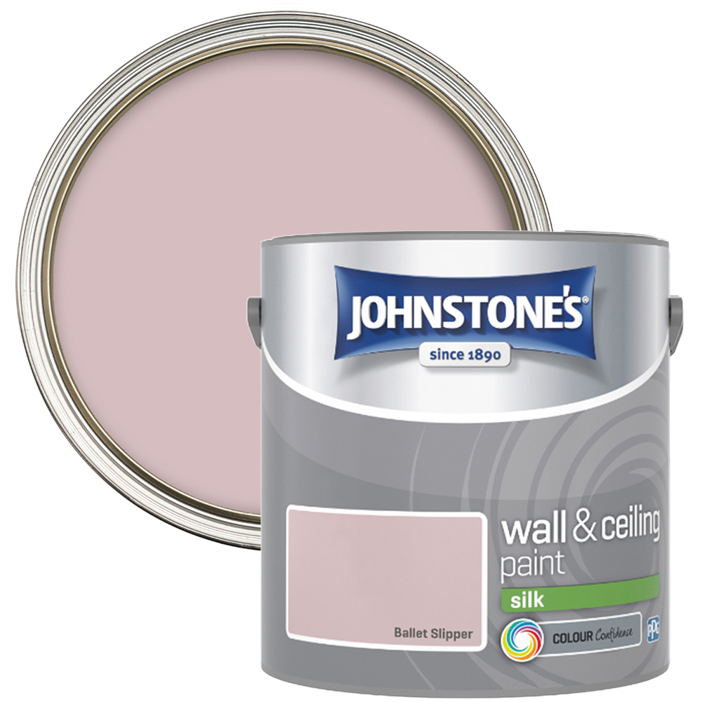 Johnstone's Walls & Ceilings Ballet Slipper Silk Emulsion Paint 2.5L Image 1