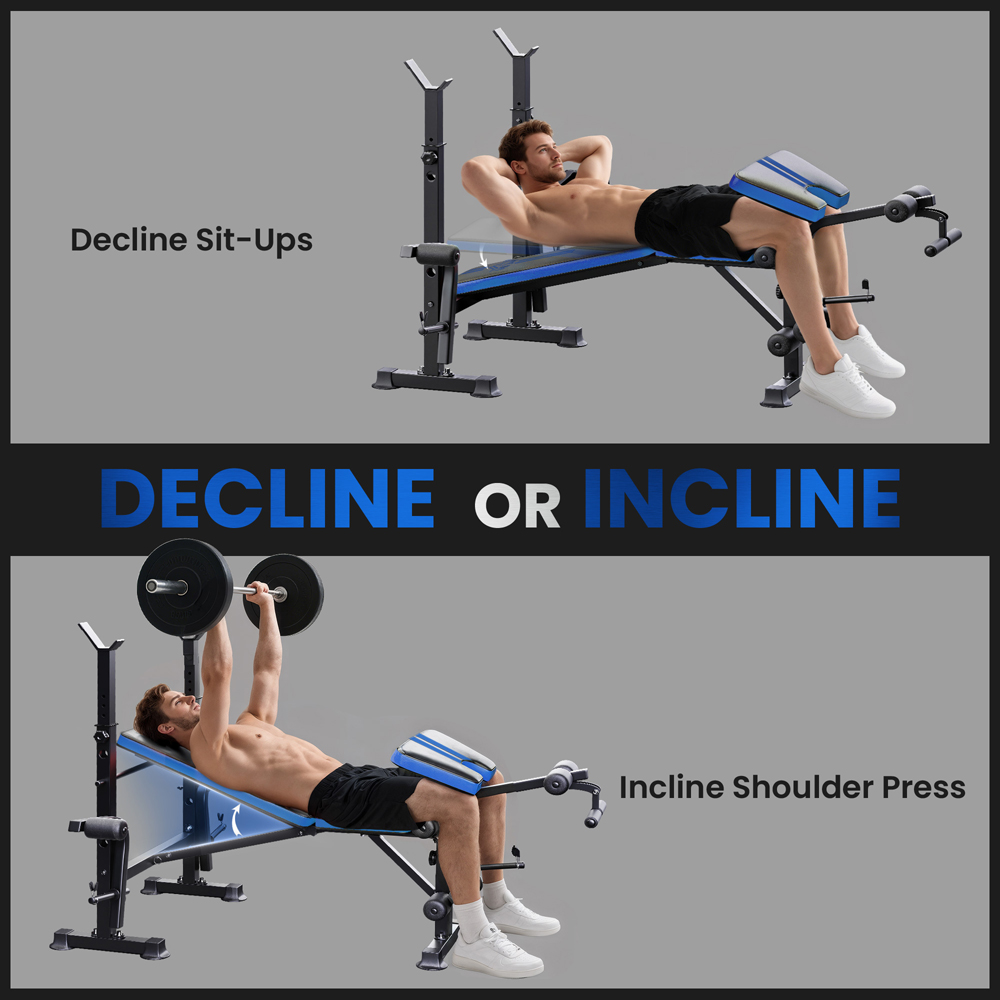 HOMCOM 6-in-1 Multi-Function Adjustable Weight Training Bench Image 5