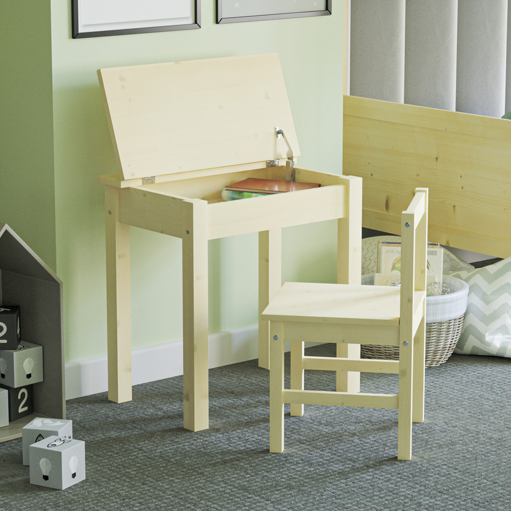 Junior Vida Aries Pine Desk and Chair Set Image 6