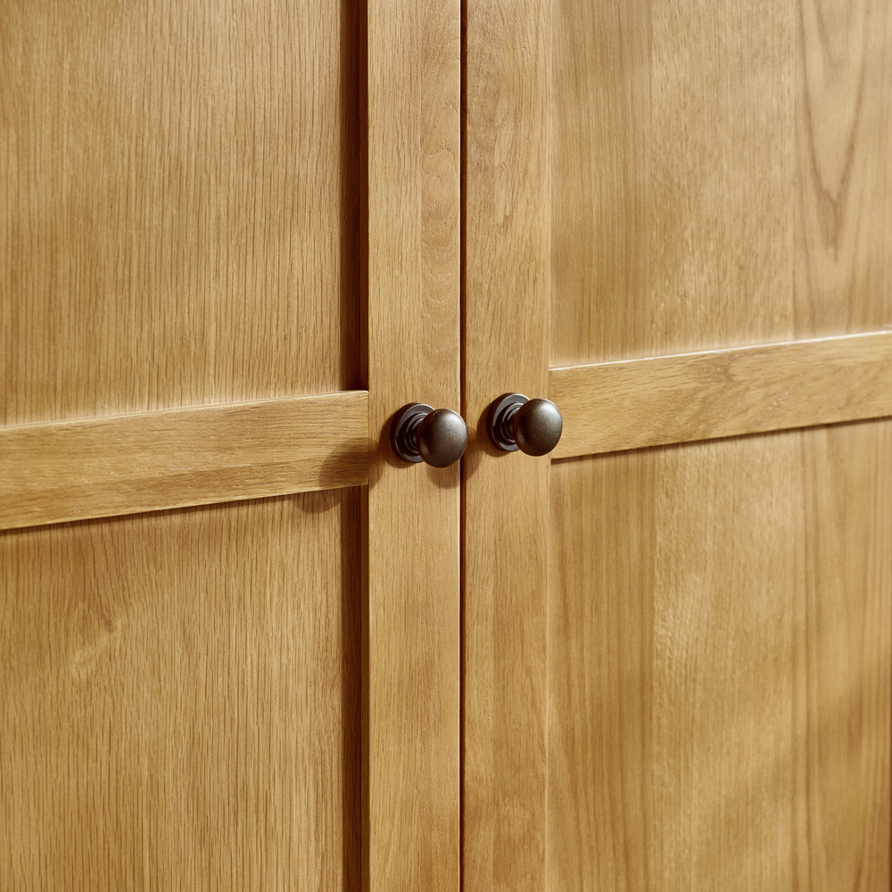Julian Bowen Marlborough 2 Door 2 Drawer Oak Combination Wardrobe Image 5