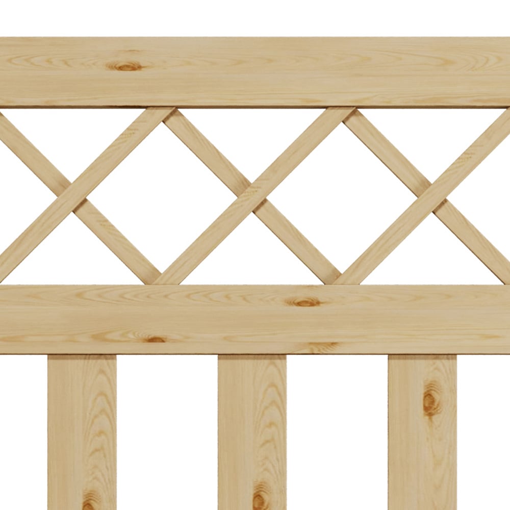 Outdoor Cross Top Wooden Nature Garden Fence Door, 90 x 76 x 2.5cm Image 6