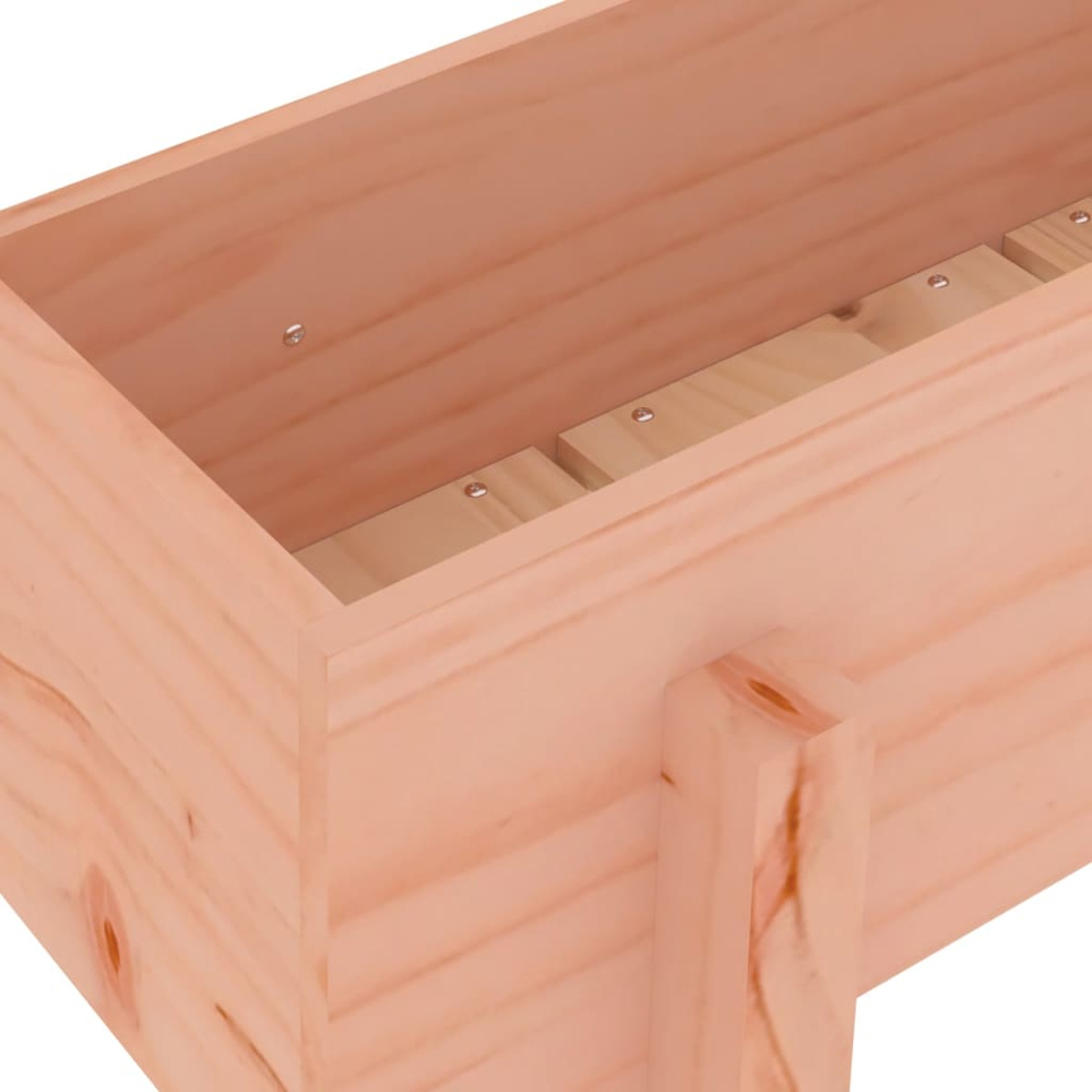 vidaXL Brown Solid Wood Rectangular Raised Garden Planter 62 x 30 x 38cm Image 6