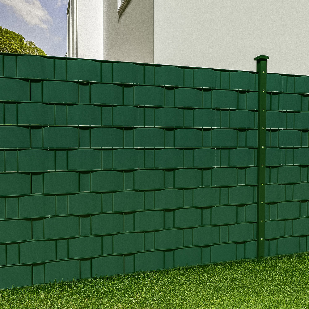 tectake Green Privacy Film Double-Sided Print 7000cm Image 1