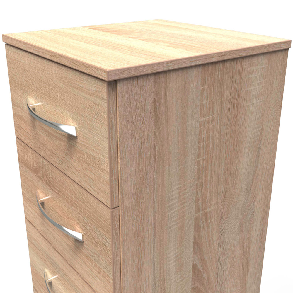Crowndale Avin 5 Drawer Bardolino Oak Bedside Cabinet Image 5