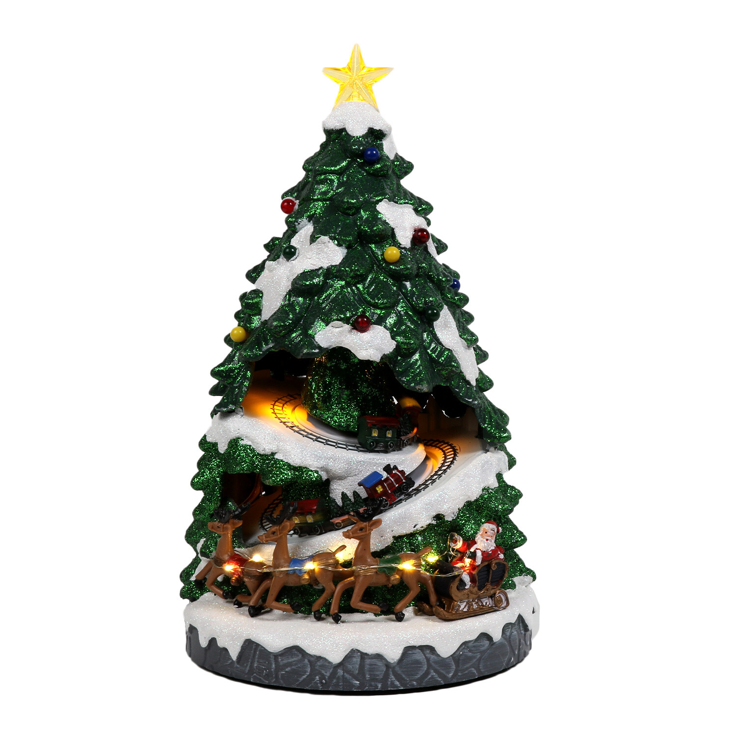 Christmas Tree Train Scene Decoration Image 1