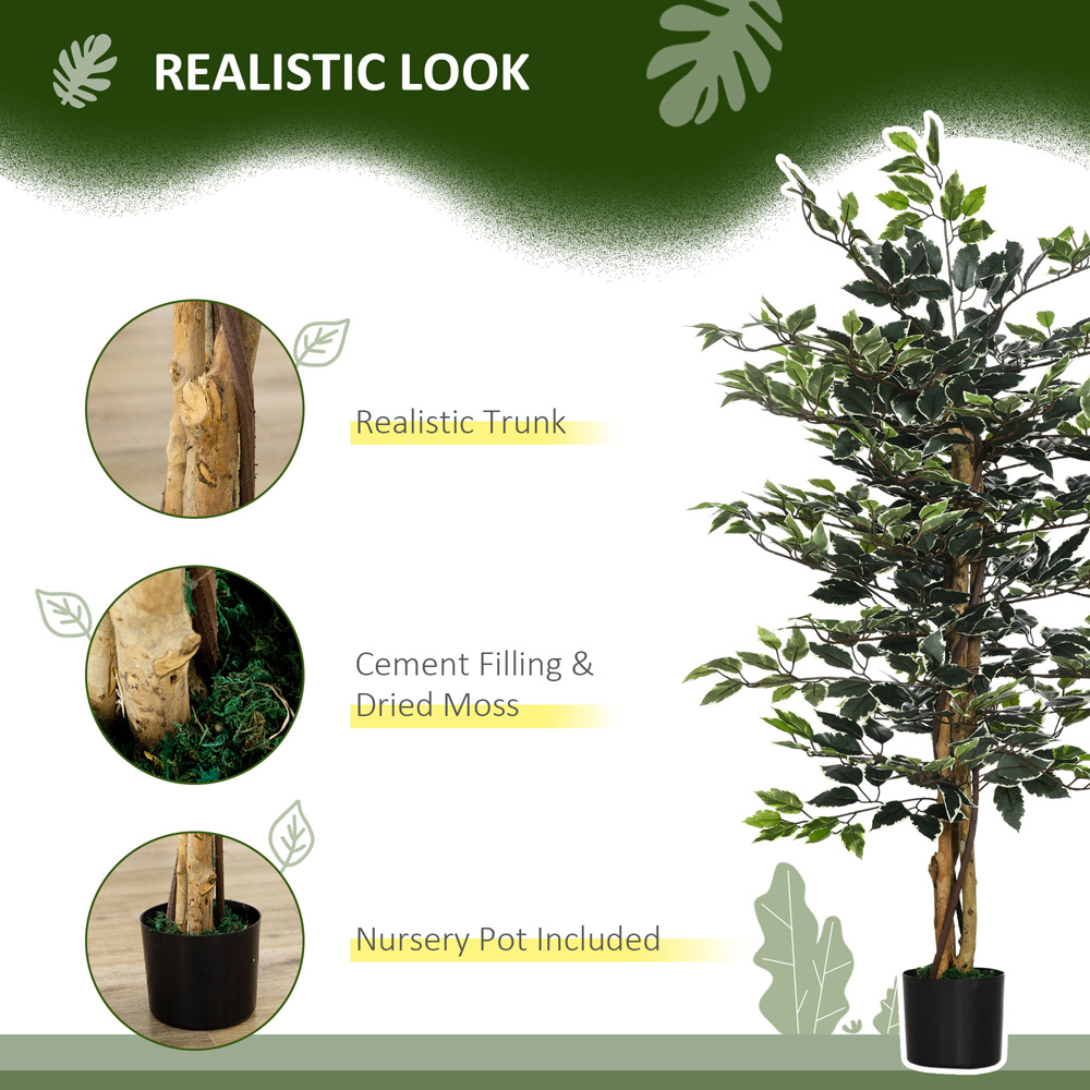 Portland Ficus Tree Artificial Plant In Pot 4.2ft Image 7