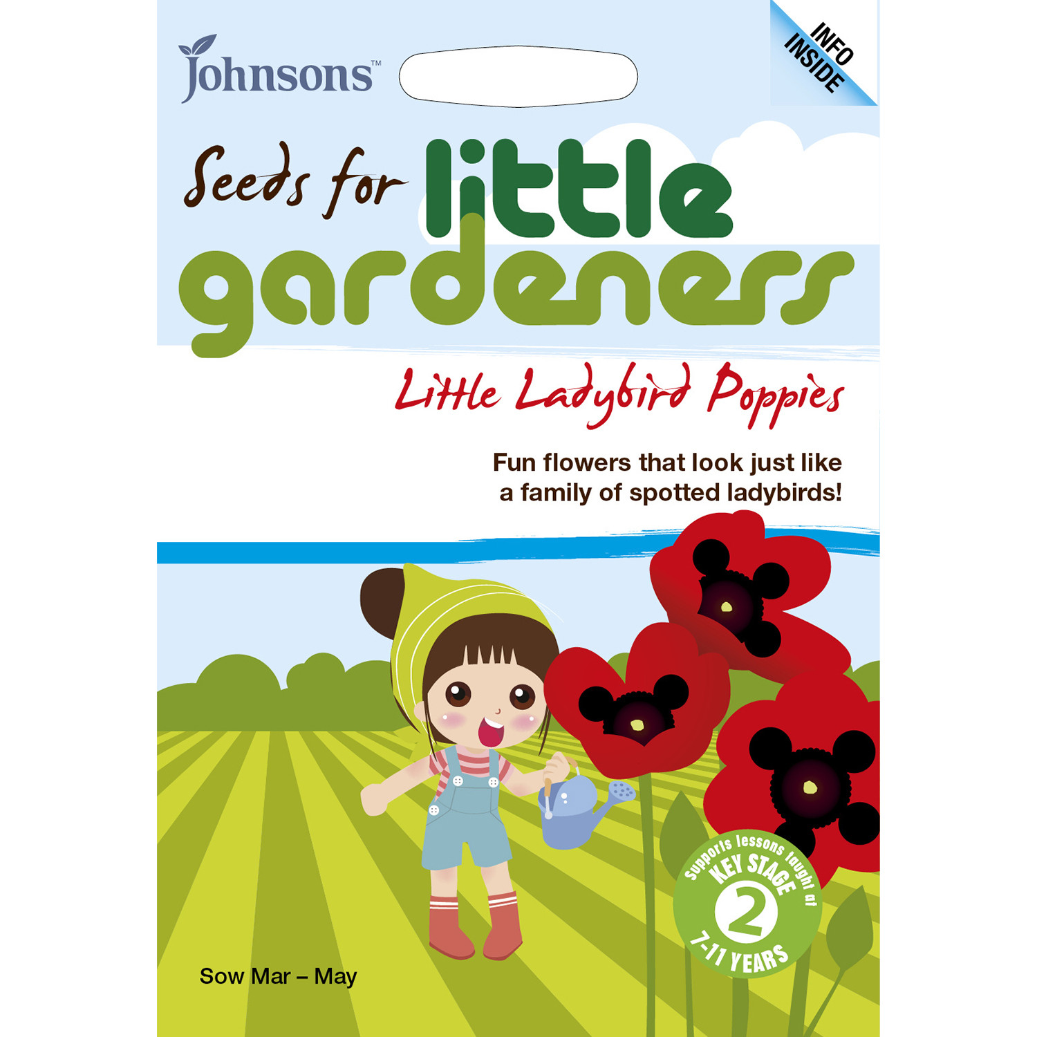 Johnsons Little Gardeners Ladybird Poppies Grow Kit Image 1