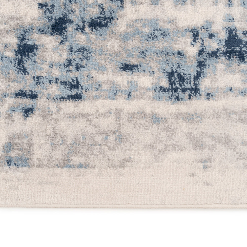 Kukoon Oscar Lennox Blue Watercolour Flat Abstract Rug 80 x 150cm Image 3