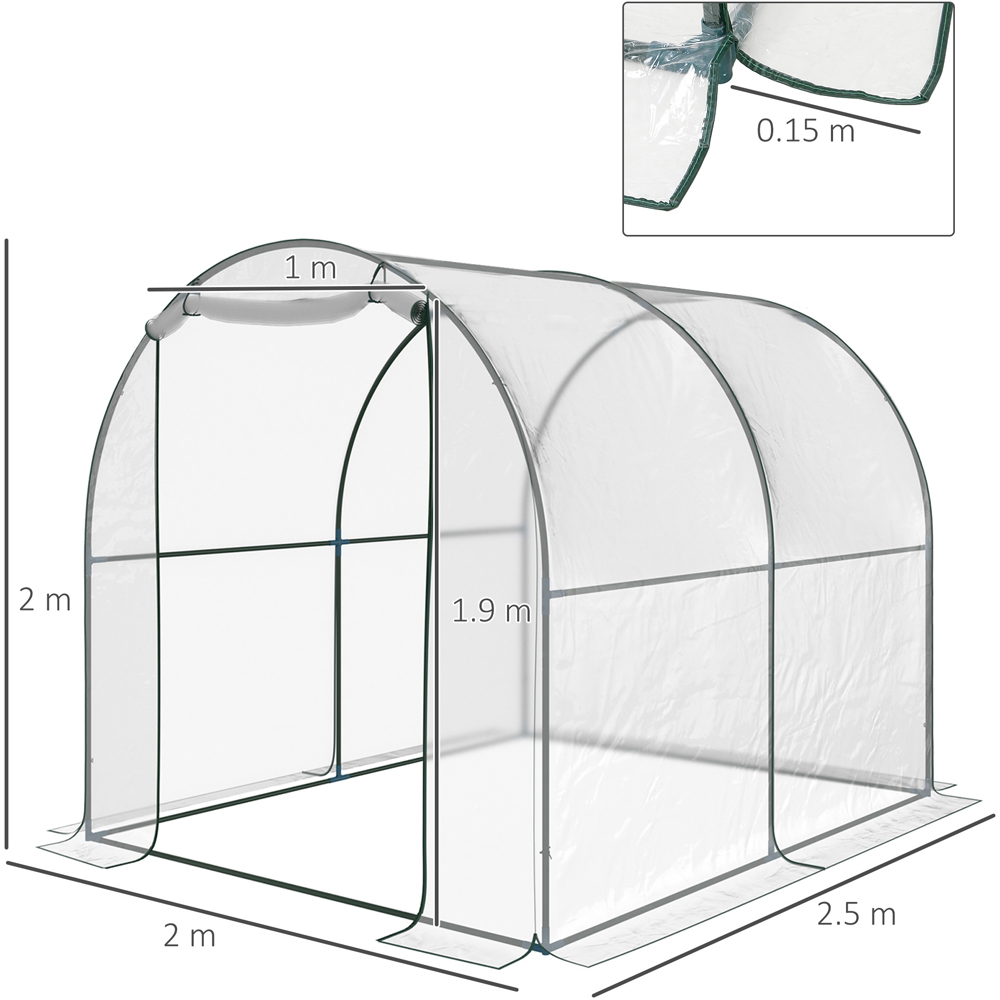 Outsunny Transparent 8 x 6.5ft Walk In Greenhouse Image 8