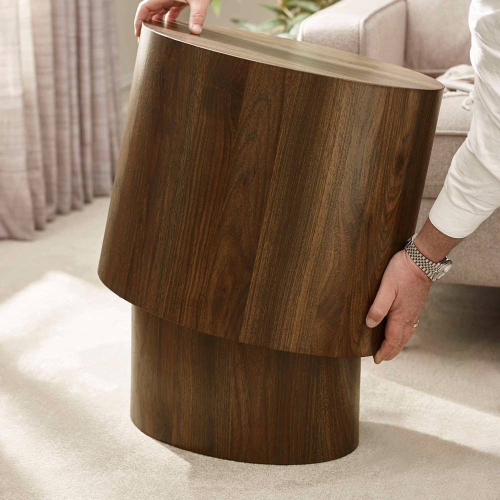 Julian Bowen Toba Walnut Effect Nest of Tables Set of 2 Image 5