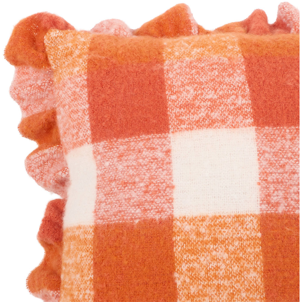 Carrigan Check Cushion Orange Image 5