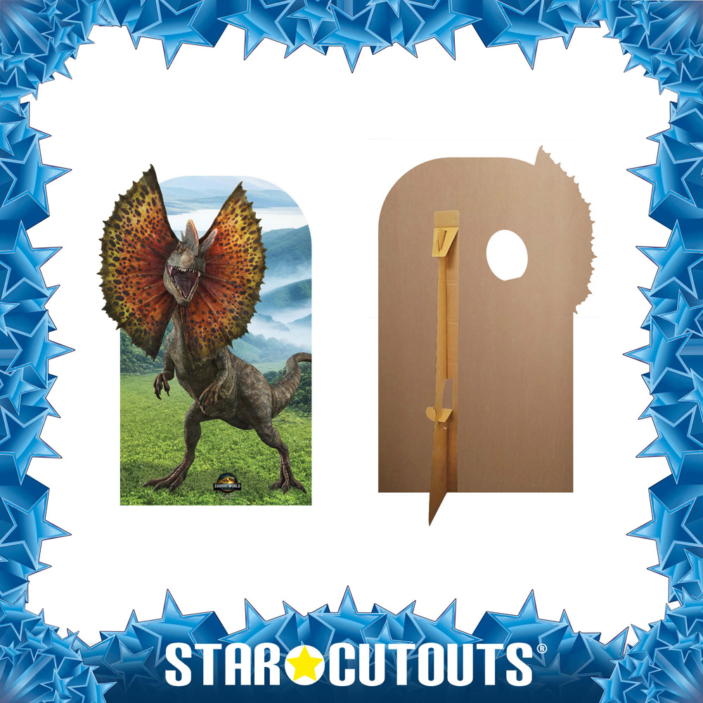 Star Cutouts Jurassic World Rebirth Dilophosaurus Dinosaur Stand in Cardboard Cutout 4.5ft Image 5