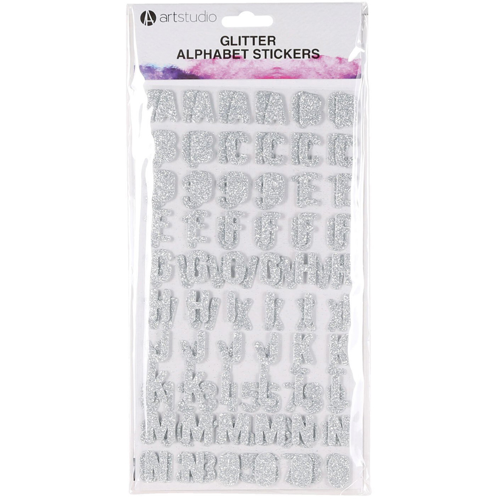 Art Studio Alphabet Glitter Stickers Image 2