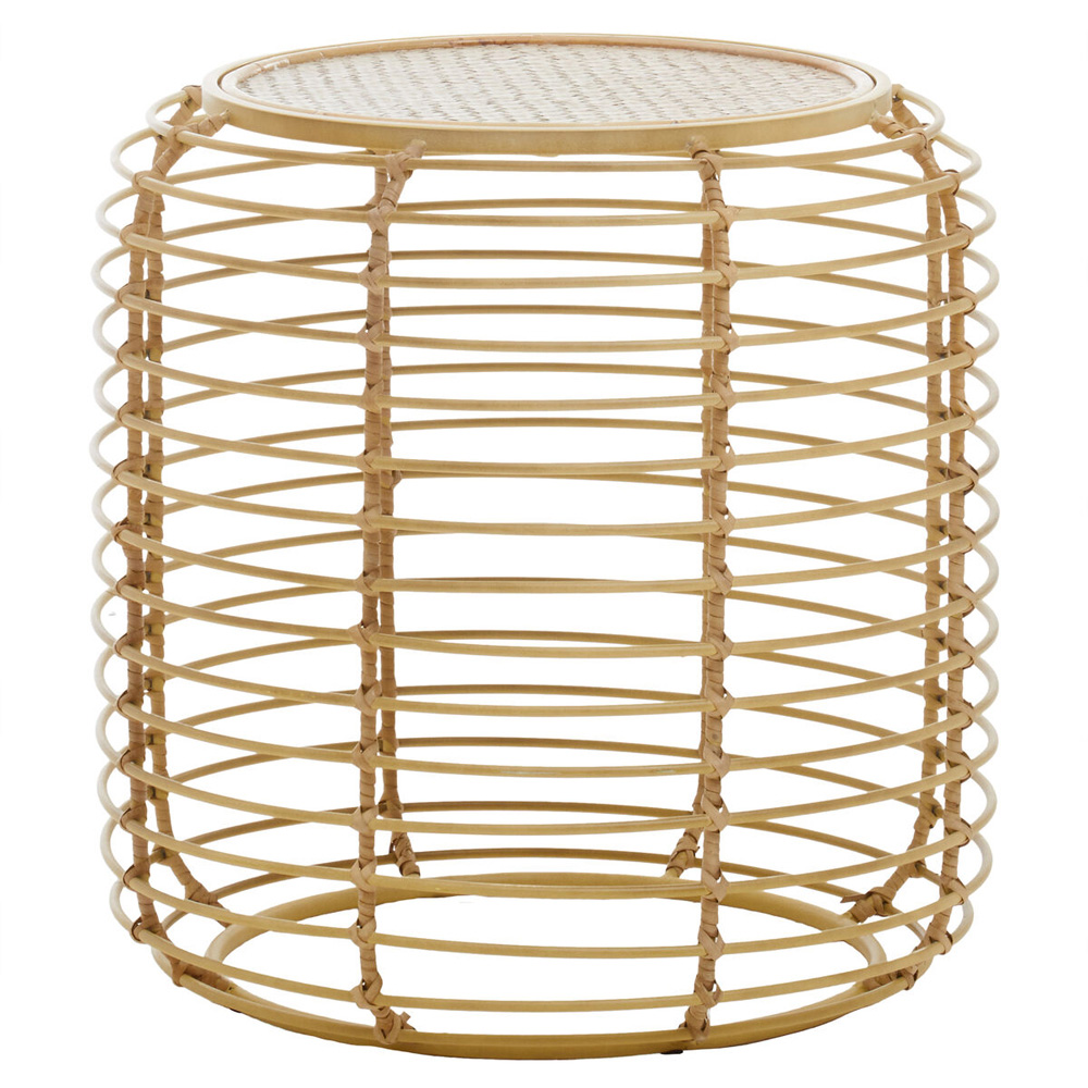 Premier Housewares Rattan Round Side Table Image 2