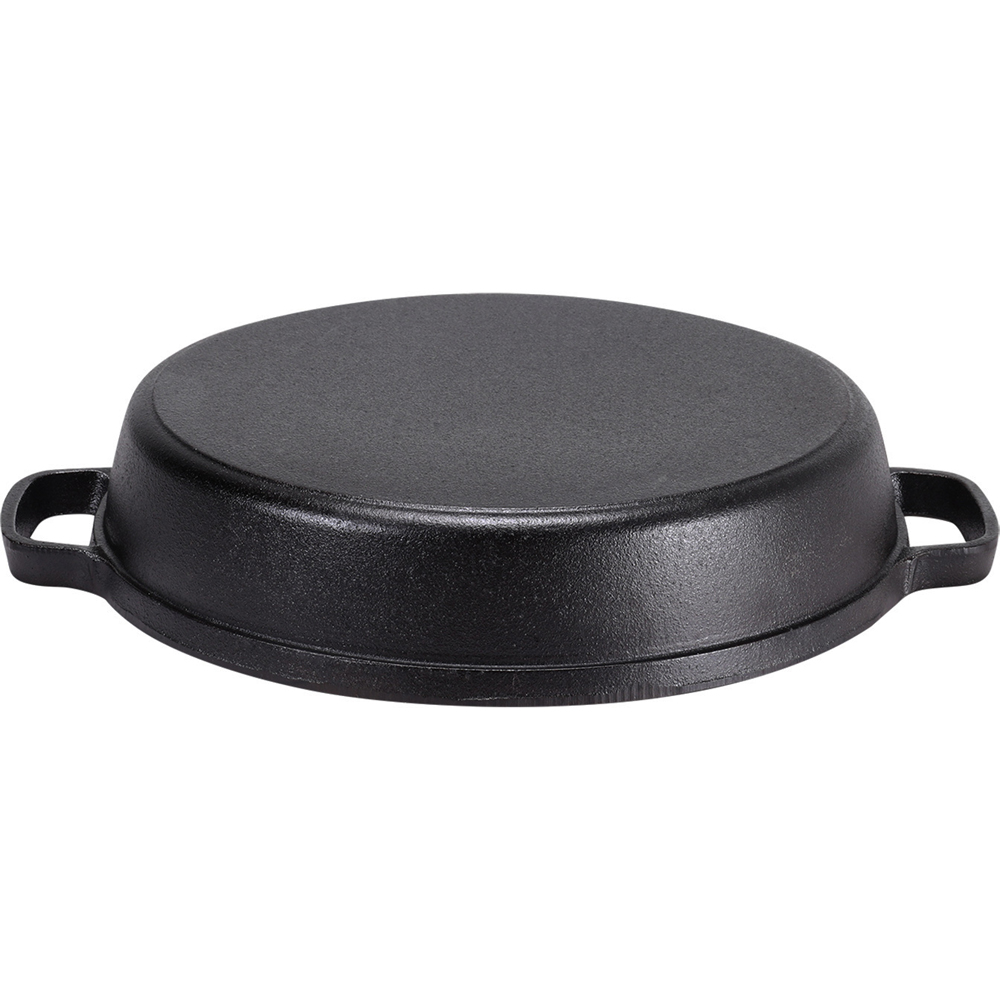 Living and Home Dia Cast Iron Round Skillet with Dual Handle 32cm Image 3