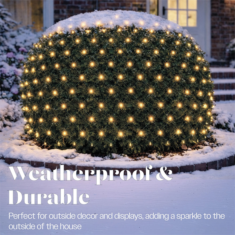 Xmas Haus 240 Warm White LED Christmas Net Light 3 x 2m Image 4
