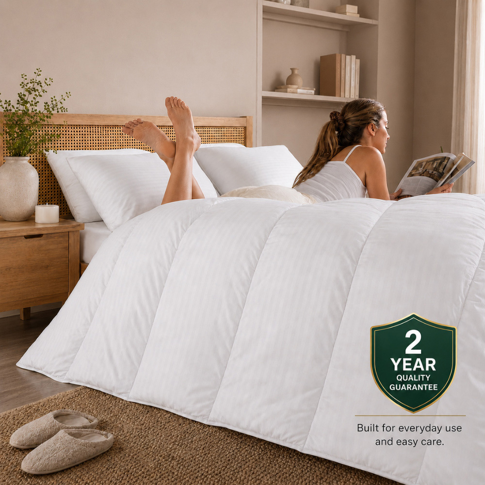 MHG Living King Size White Summer Hollowfibre Duvet 1 Tog Image 6