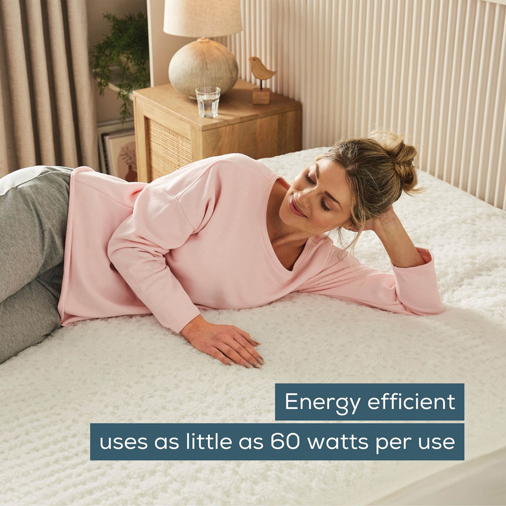 Beurer Indulgence Single Plush Teddy Fleece Fitted Heated Mattress Cover Image 2