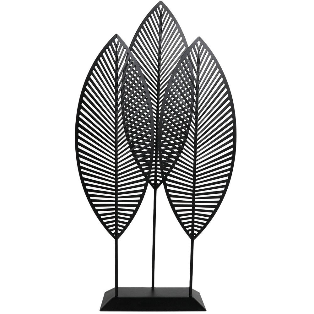 Black Layered Leaf Ornament Image 1