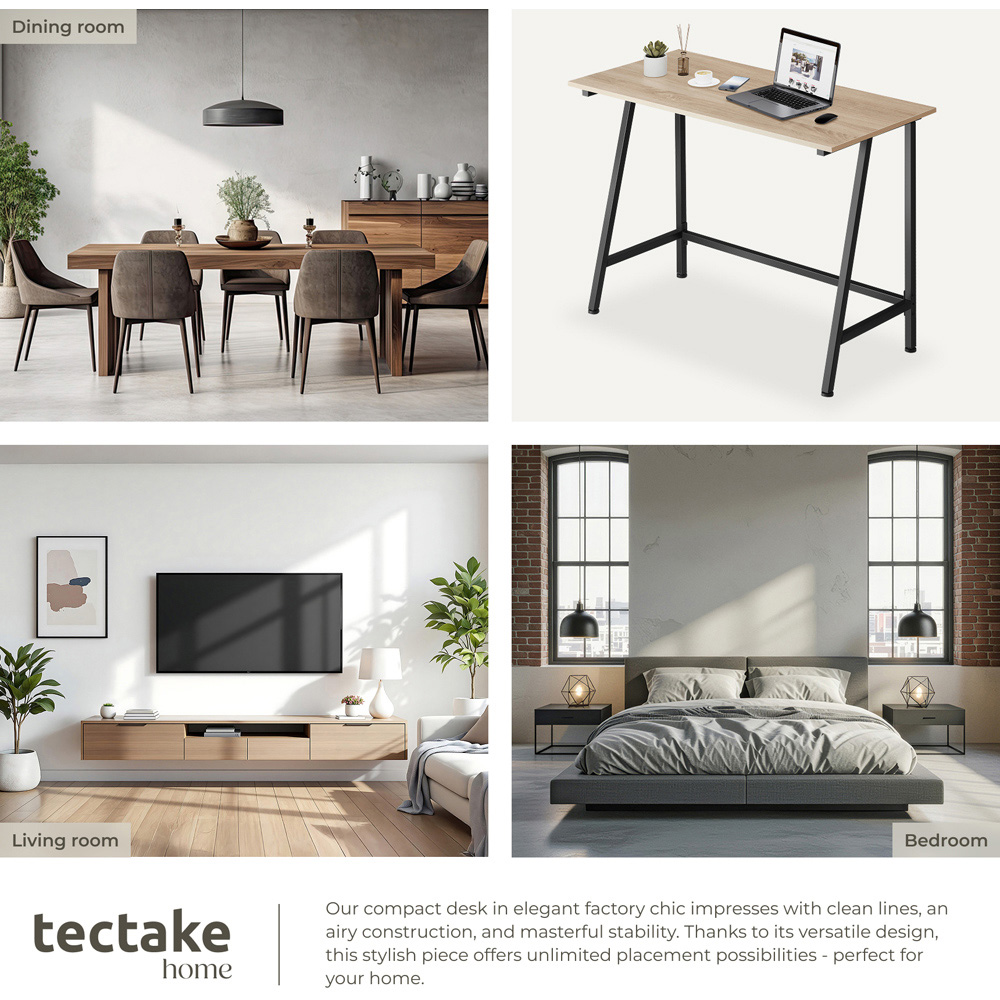 tectake Newton Oak Sonoma Office Desk Image 5