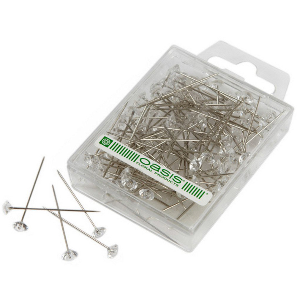 Oasis Floral Diamante Pins - Clear Image