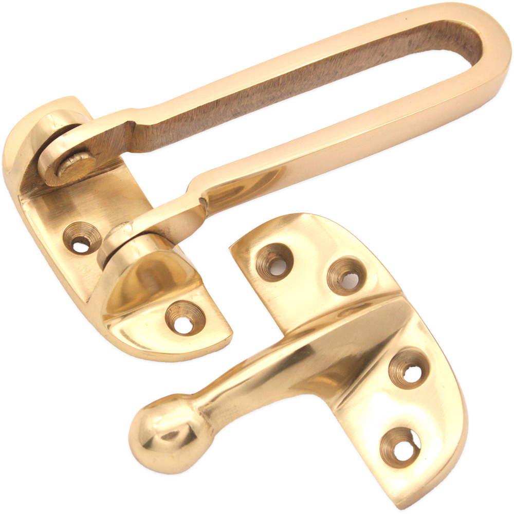 Spira Brass Polished Brass Door Guard Image 2