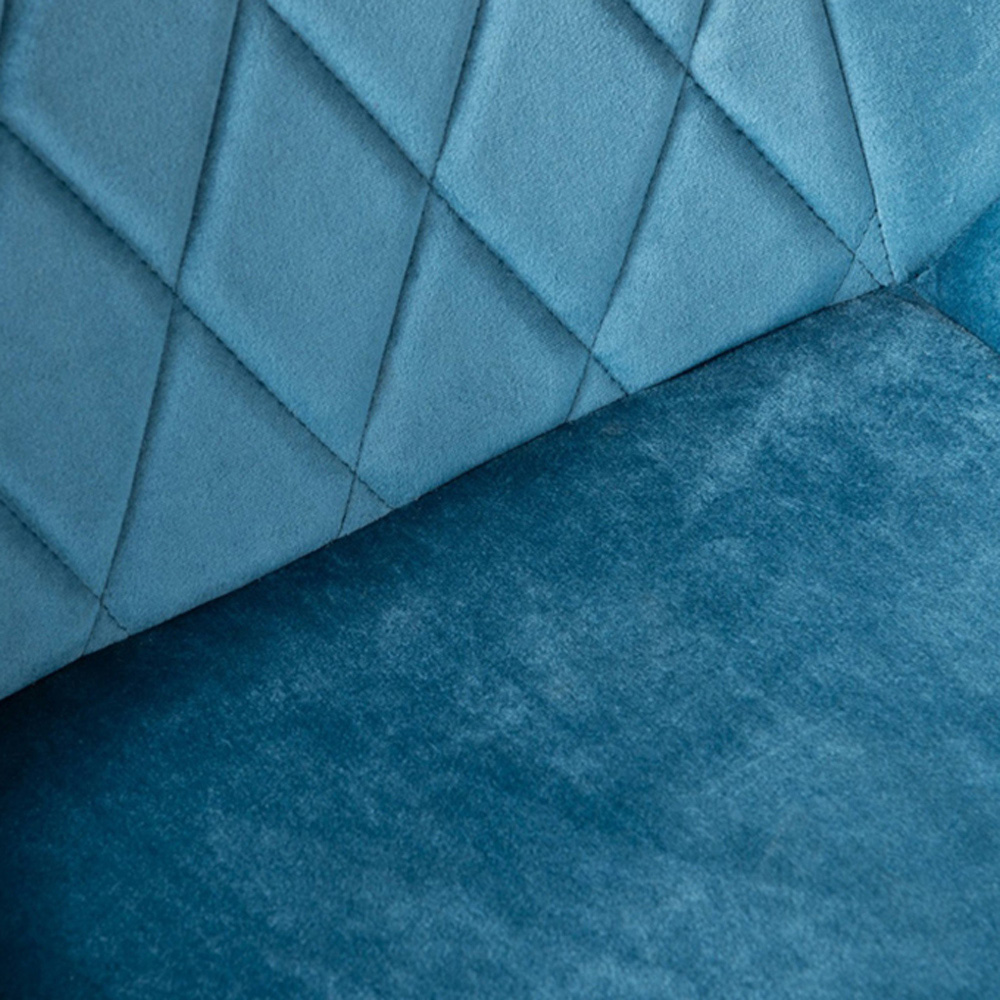 Furniturebox Arona Cesano Marble Effect 4 Seater Dining Set White Black and Blue Image 8