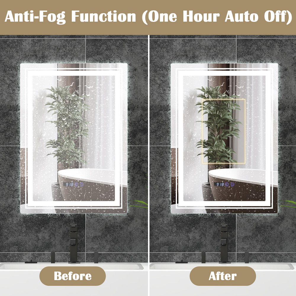 Costway LED Anti Fog Vanity Mirror Image 7
