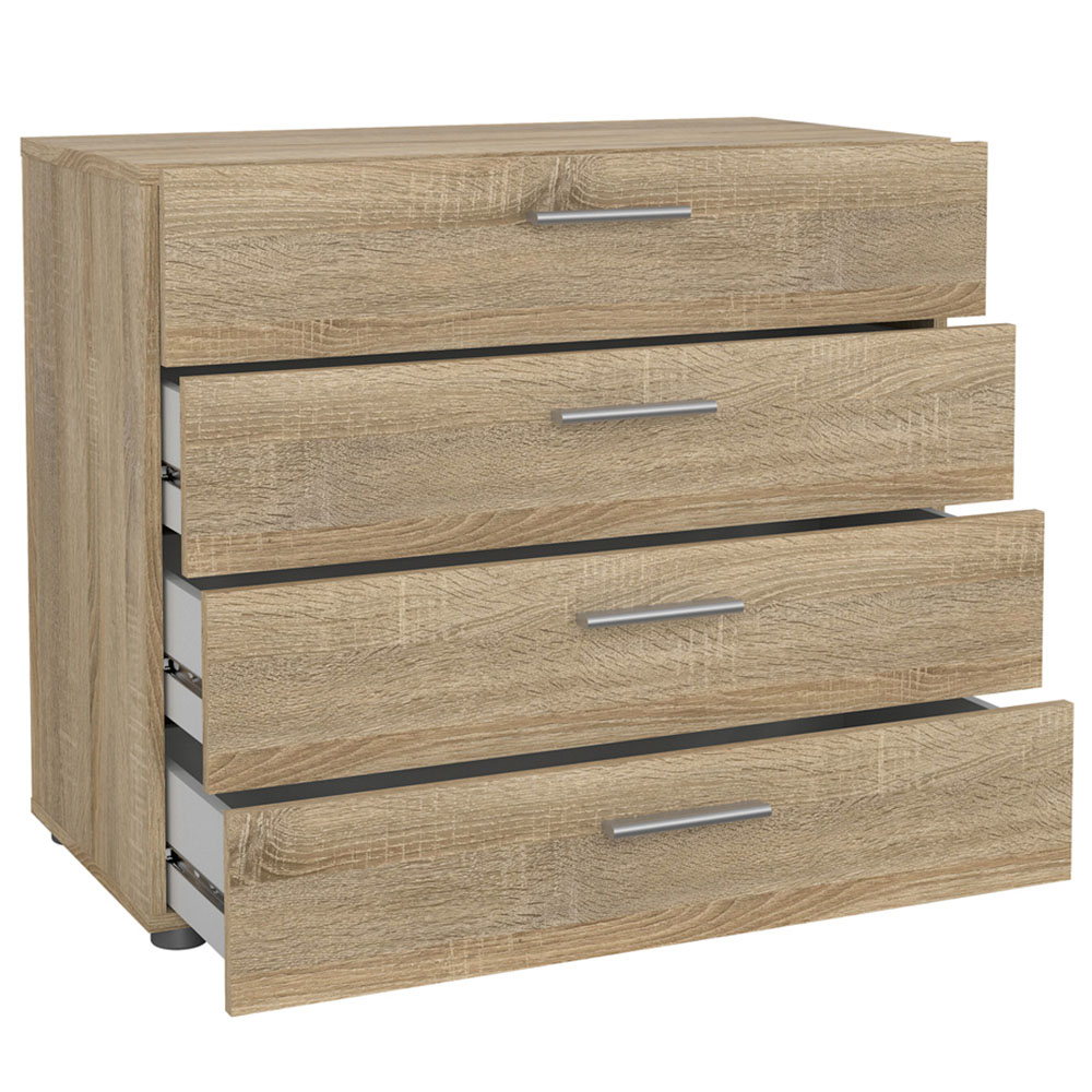 Florence 4 Drawer Oak Chest of Drawers Image 4