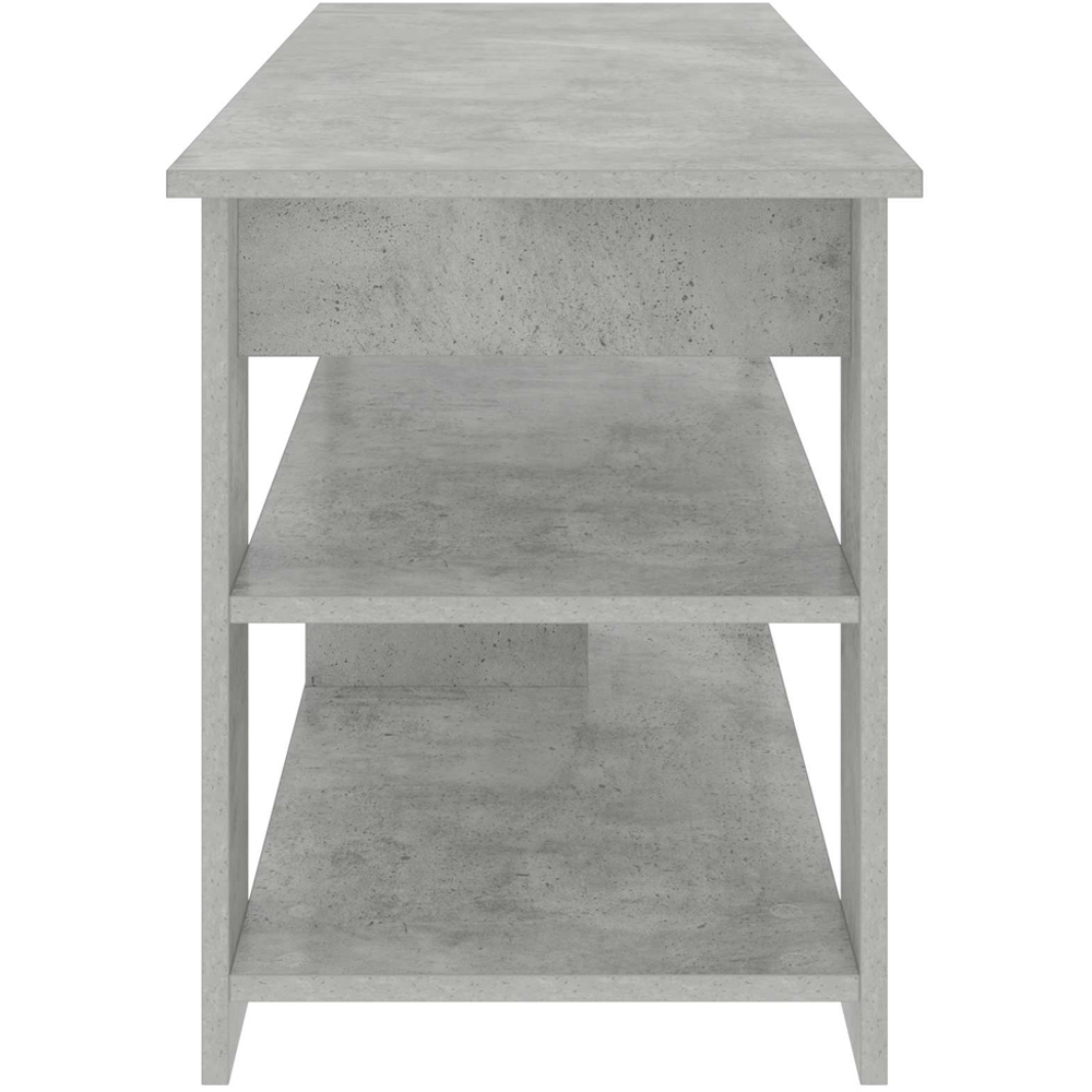 vidaXL 3 Shelf Concrete Grey TV Stand Image 6