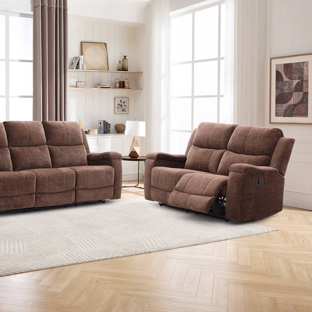 Ledbury 2 Seater Recliner Sofa Dark Brown Image 5