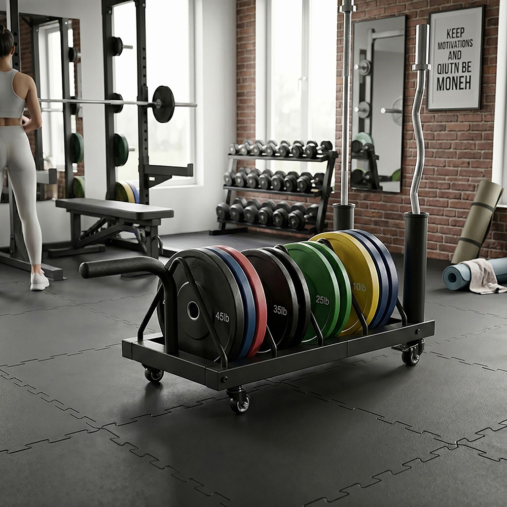 Traderight Centra Weight Plate Rack with Wheels Image 2