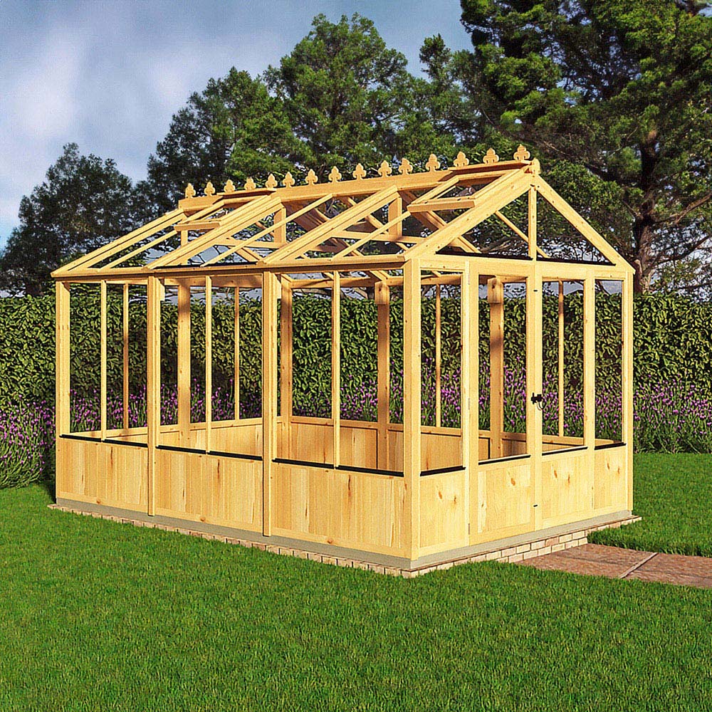 Shire Holkham 8 x 12ft Glazed Toughened Glass Greenhouse Image 2