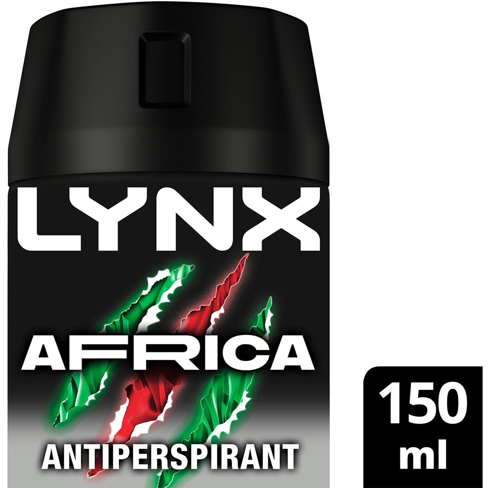Lynx Africa 72H Invisible Sweat Protection Anti-Perspirant Aerosol Deodorant Spray 150ml 6 Pack Image 4