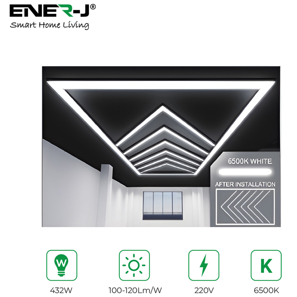 Ener-J 6 Arrow Designer Ceiling Light with Frame Image 4