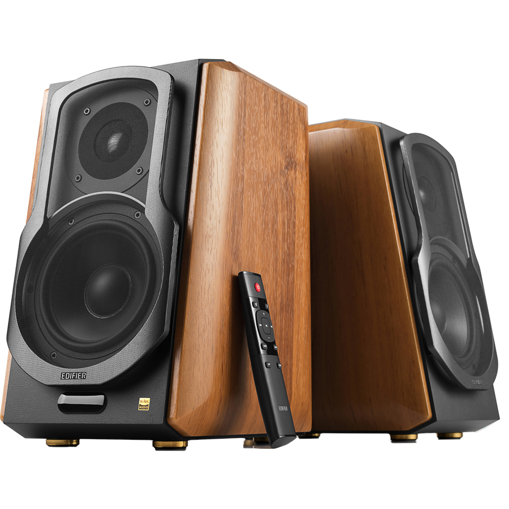Edifier S1000MKII 2.0 Brown Bluetooth Bookshelf Speaker Set 120W Image 1