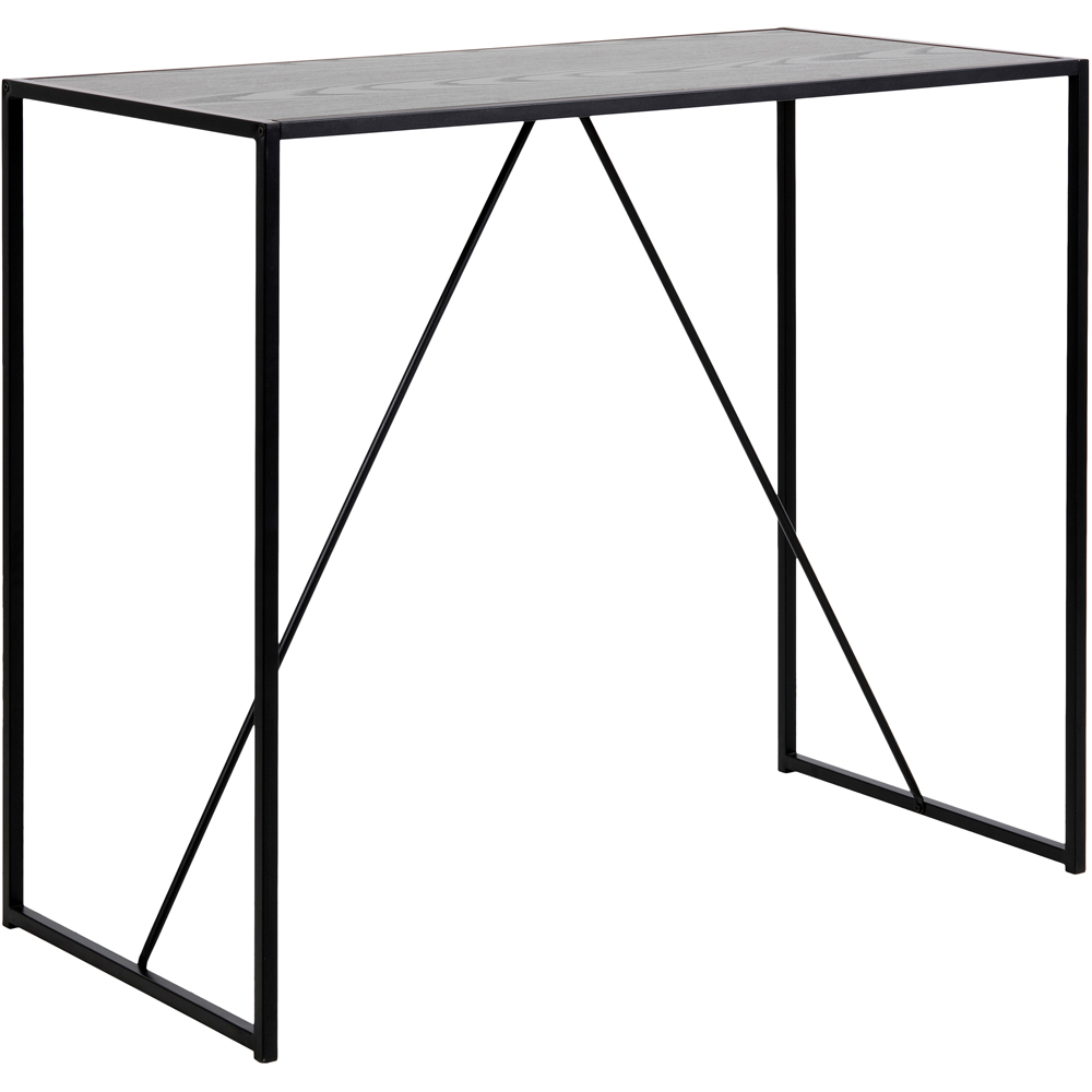 Florence Seaford Black Ash Top Metal Bar Table Image 2