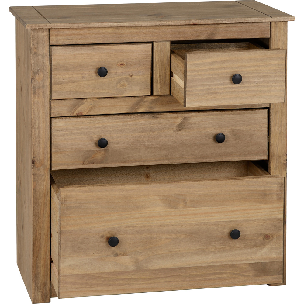 Seconique Panama 4 Drawer Natural Wax Chest of Drawers Image 4