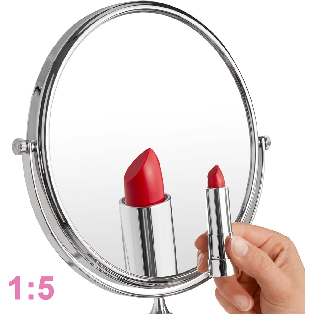 tectake Round Double Sided Vanity Mirror with 5x Magnification Image 5
