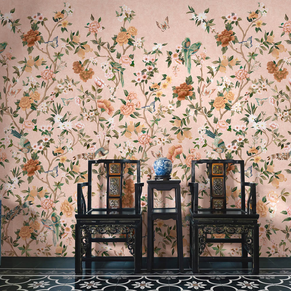 Holden Decor Imperial Gardens Pink Wallpaper Image 2