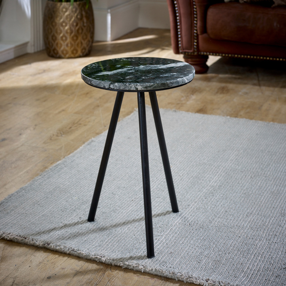 Brooklyn Opal Black Marble Top Side Table Image 4