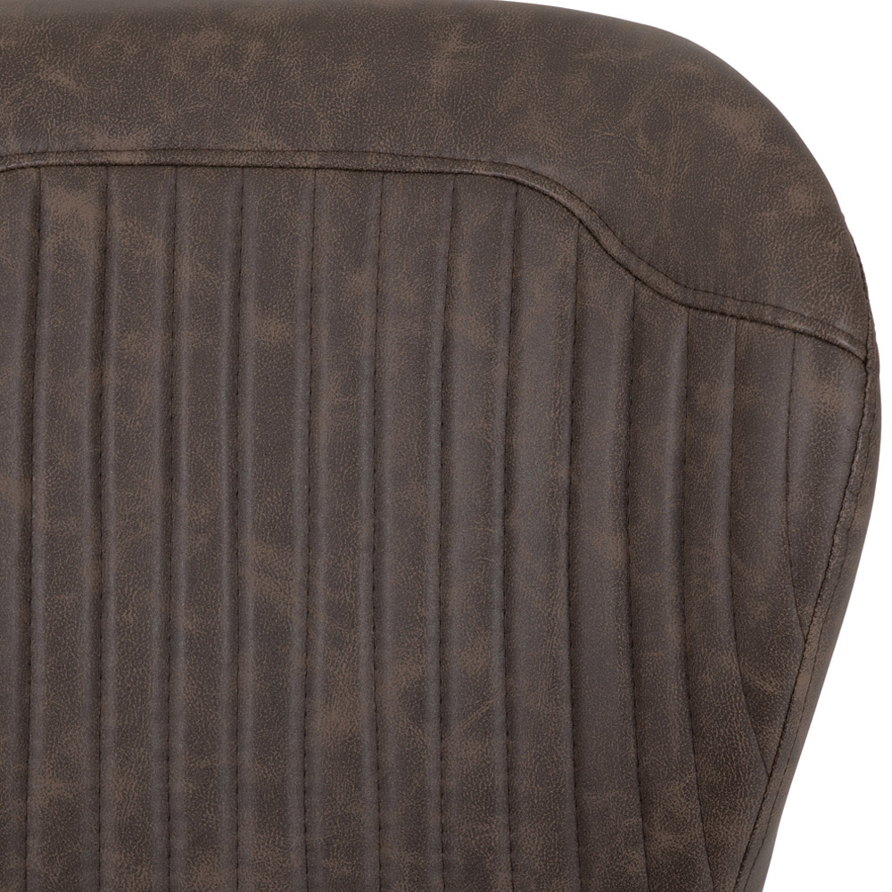 Seconique Quebec Set of 4 Brown PU Upholstered Dining Chair Image 7
