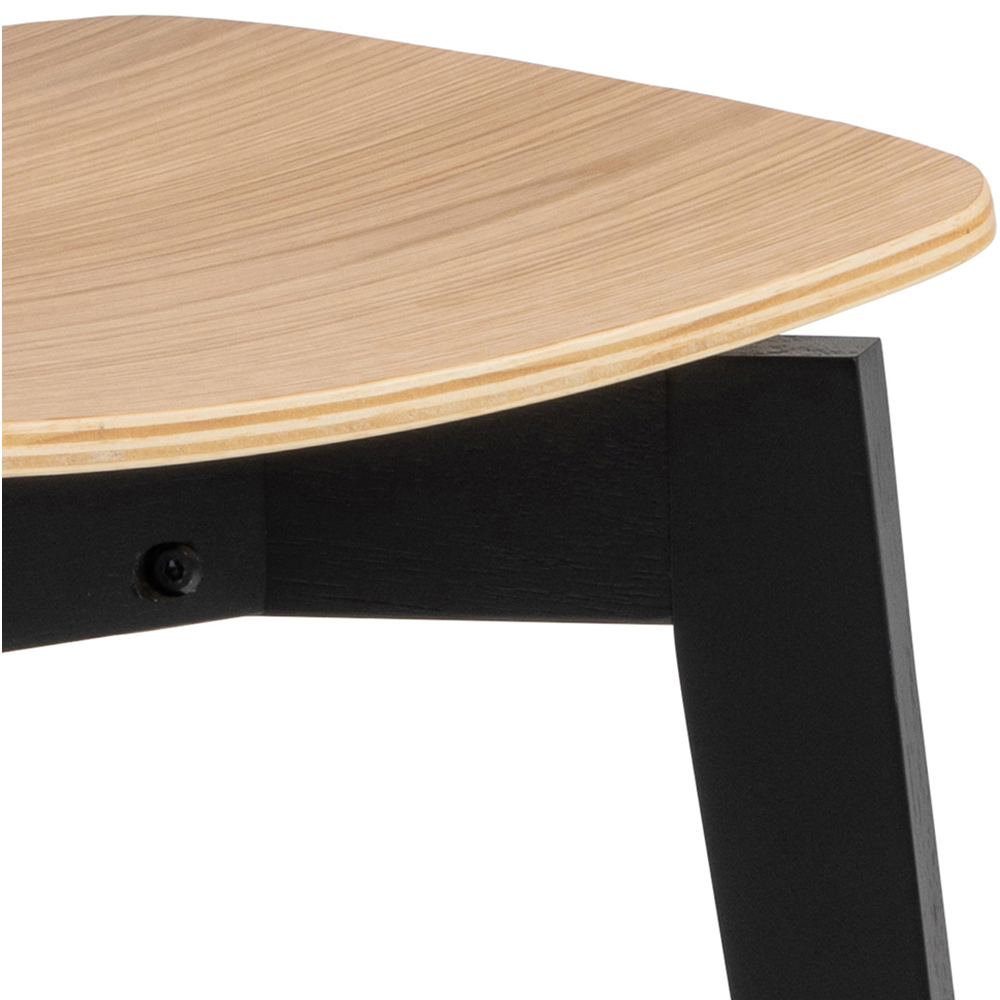 Florence Roxby 4 Seater Dining Table Set Oak and Black Image 8