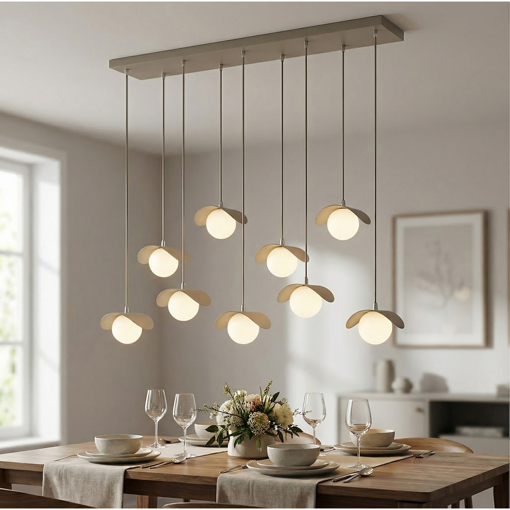 Emibig Ritual 9 Light Beige G9 Ceiling Pendant Light Image 2