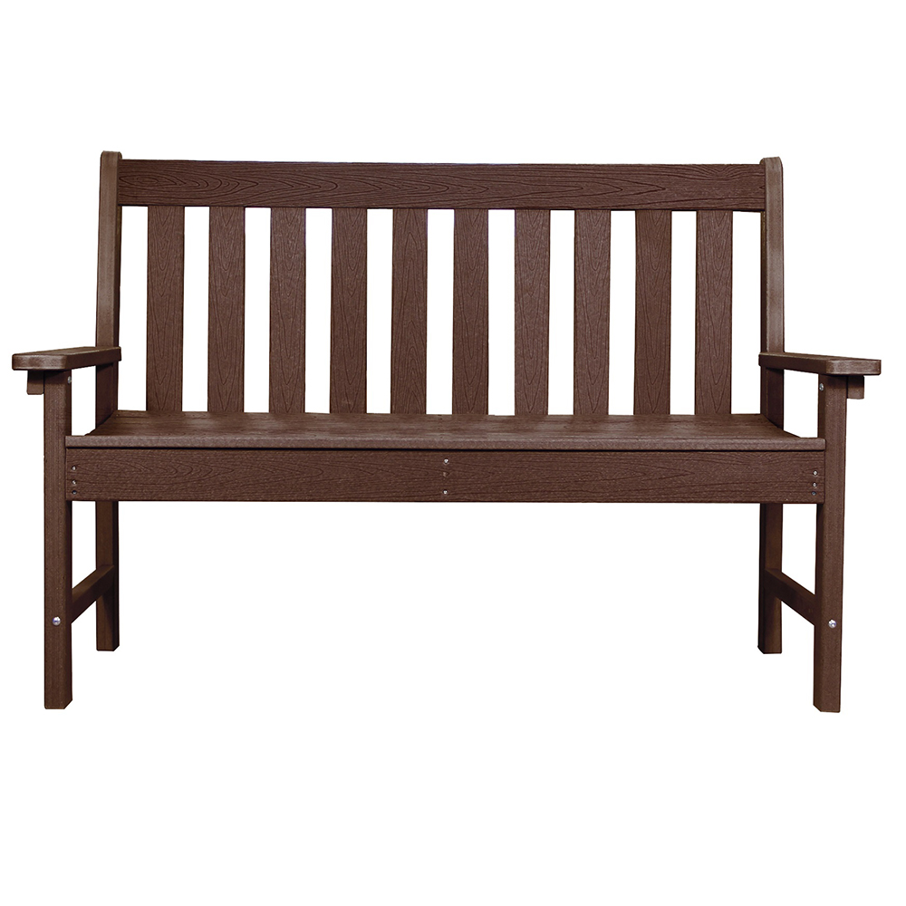 Garden Gear Walnut Wood Effect Garden Bench Image 3