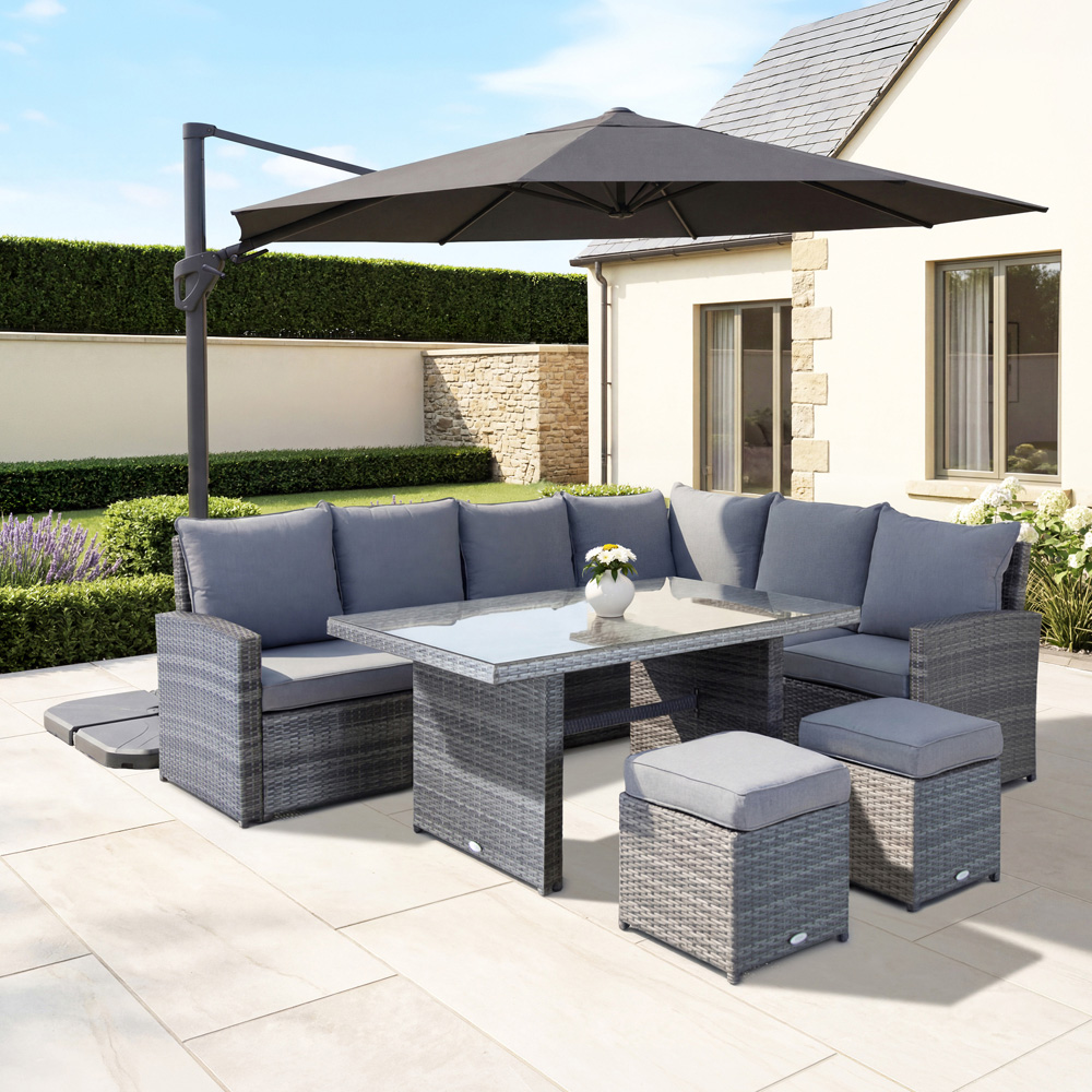 Charles Bentley 6 Seater Multifunctional Casual Lounge Set Image 8