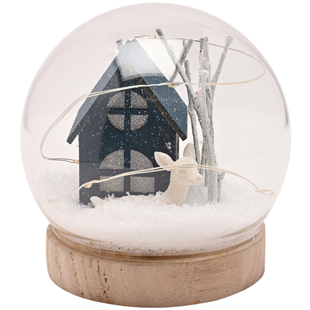The Seasonal Gift Co Turtle Dove LED Dome House Christmas Decoration 10cm Image 3